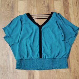 Teal Green Ladies Top,  Size Large,  Summer Top